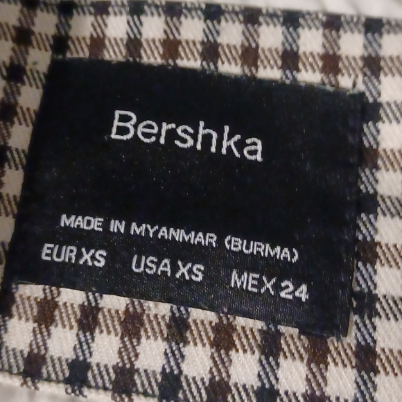 Bershka - Black and White Checkered Blazer Size XS - Picture 4 of 4